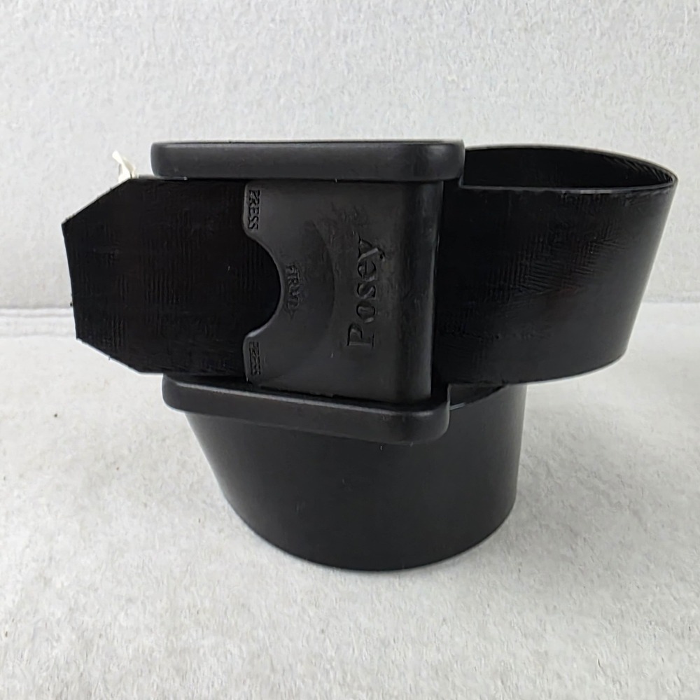 Posey 6546 Quick-Release Gait Belt Black Synthetic Wipe Clean Medical Transfer
